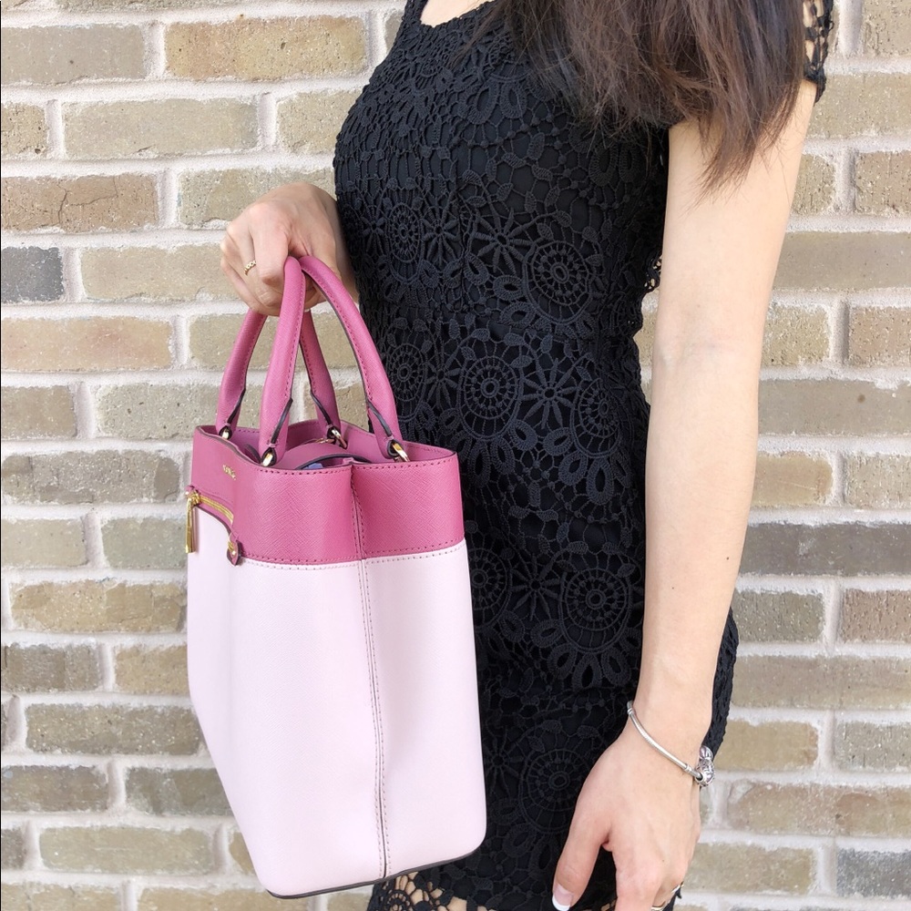 NWT Michael Kors Medium Pink Satchel Crossbody - Picture 3 of 6